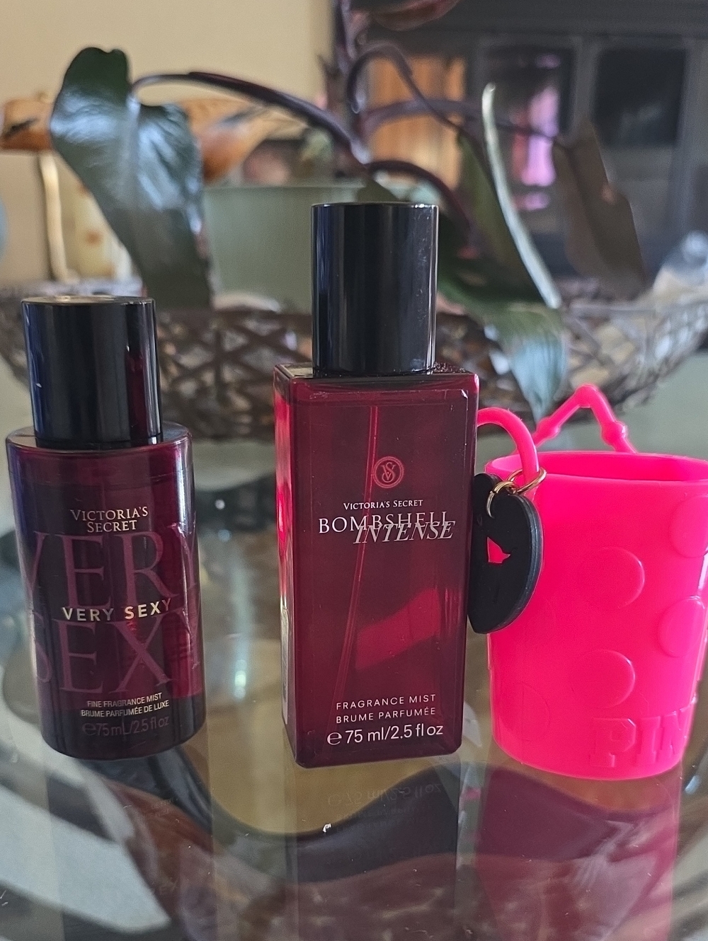 Victoria's Secret Bombshell Intense & Very Sexy 2.5ml & PINK travel Mist Holder